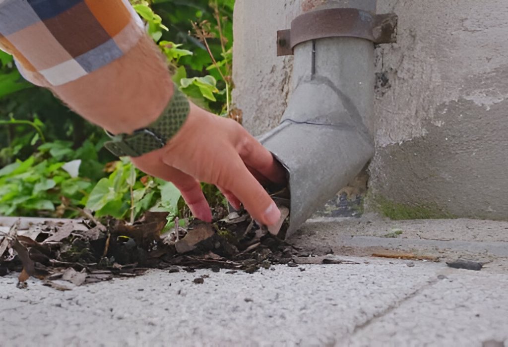 downspout clearing